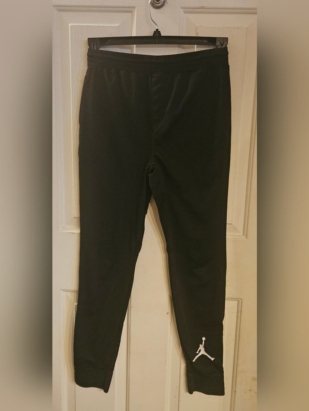 Jordan Black Jogger Sweatpants with White Jumpman Logo